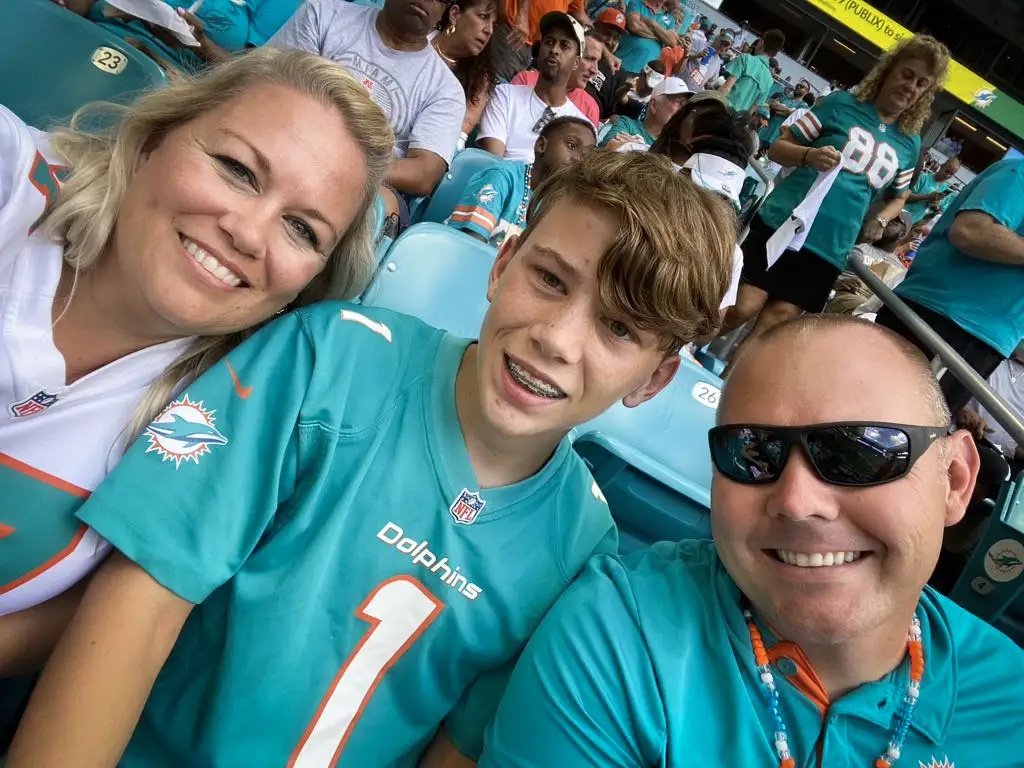 Enjoying a Miami Dolphins game at Hard Rock Stadium